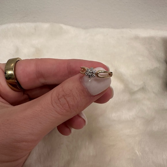 Engagement promise 14k Gold Diamond Ring 1/3 ct natural mined Diamonds size 5 - Picture 7 of 12